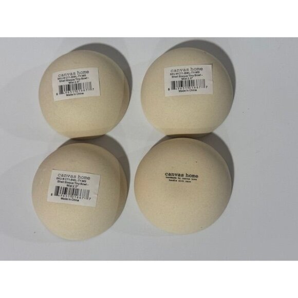NWB Canva Home Set of 4 Shell Bisque Small Condiment Bowls - Picture 4 of 7